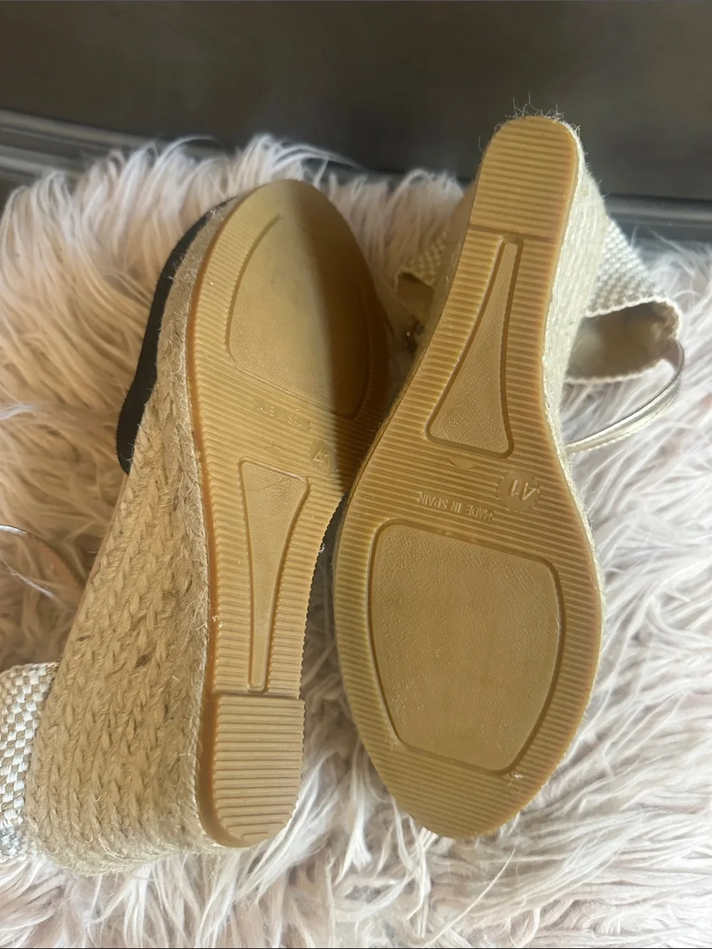 Gaimo Black Espadrille Ankle-Strap Flats